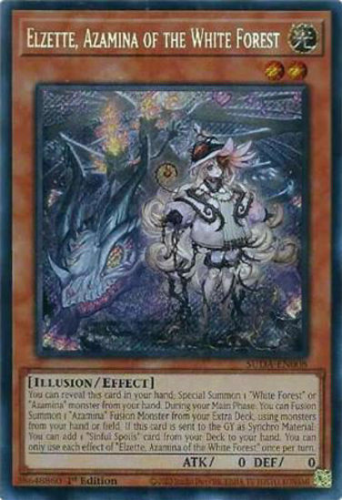 Elzette, Azamina of the White Forest - SUDA-EN008 - Secret Rare 1st Edition