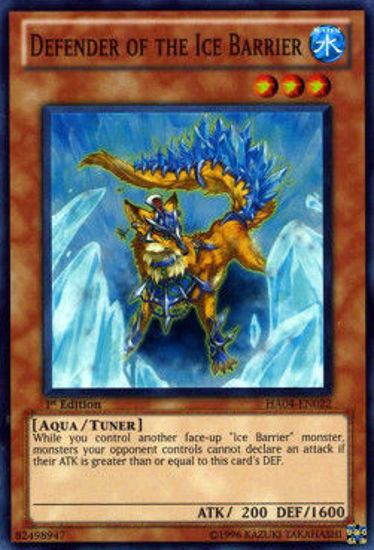 Defender of the Ice Barrier - HA04-EN022 - Super Rare 1st Edition