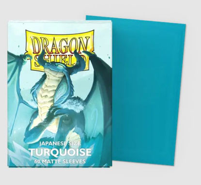 Dragon Shield Small Sleeves - Japanese Matte Turquoise (60 Sleeves)