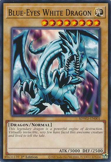 Blue-Eyes White Dragon - SDWD-EN001 - Common 1st Edition