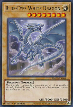 Blue-Eyes White Dragon - SDWD-EN003 - Common 1st Edition