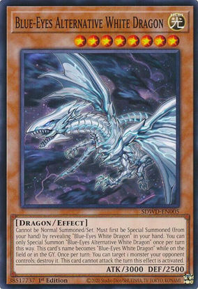 Blue-Eyes Alternative White Dragon - SDWD-EN005 - Common 1st Edition