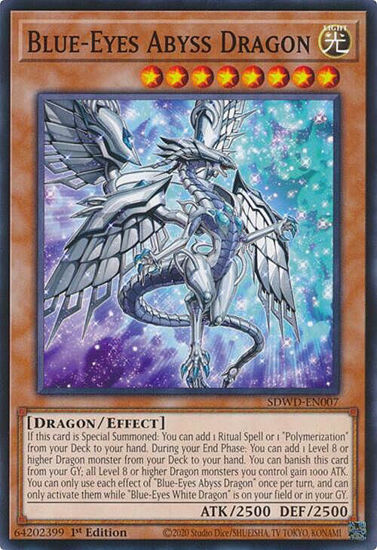 Blue-Eyes Abyss Dragon - SDWD-EN007 - Common 1st Edition