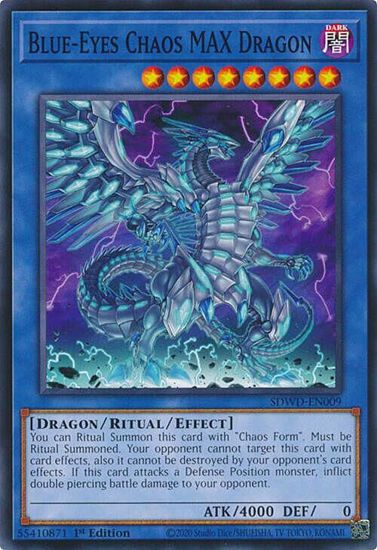 Blue-Eyes Chaos MAX Dragon - SDWD-EN009 - Common 1st Edition