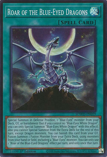 Roar of the Blue-Eyed Dragons - SDWD-EN019 - Super Rare 1st Edition