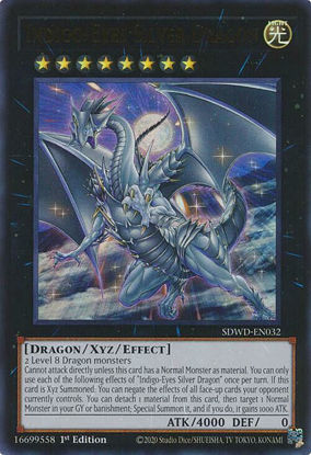 Indigo-Eyes Silver Dragon - SDWD-EN032 - Ultra Rare 1st Edition