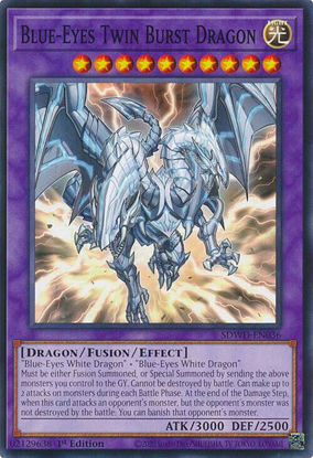 Blue-Eyes Twin Burst Dragon - SDWD-EN036 - Common 1st Edition