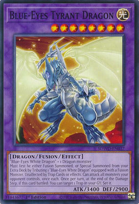 Blue-Eyes Tyrant Dragon - SDWD-EN037 - Common 1st Edition