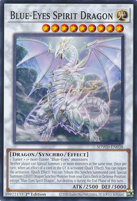 Blue-Eyes Spirit Dragon - SDWD-EN038 - Common 1st Edition