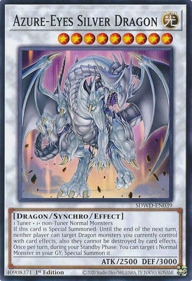 Azure-Eyes Silver Dragon - SDWD-EN039 - Common 1st Edition