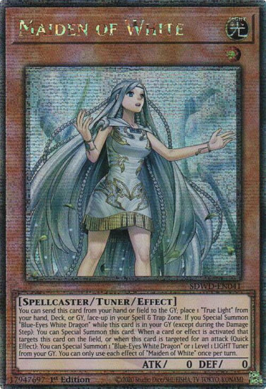 Maiden of White - SDWD-EN041 - Quarter Century Secret Rare 1st Edition