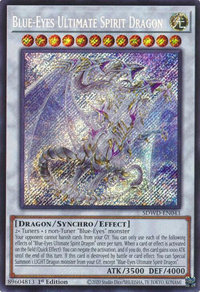 Blue-Eyes Ultimate Spirit Dragon - SDWD-EN043 - Secret Rare 1st Edition