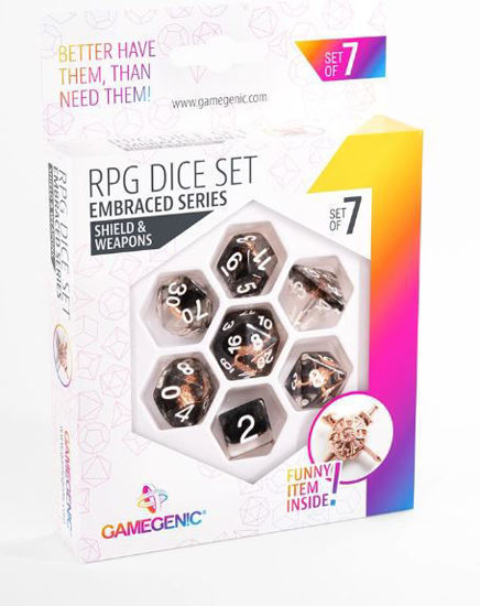 Gamegenic - Embraced Series - Shield & Weapons - RPG Dice  - Set (7pcs)