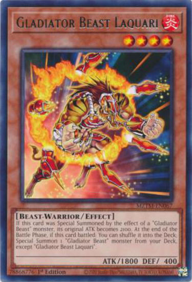 Gladiator Beast Laquari - MZTM-EN067 - Rare 1st Edition
