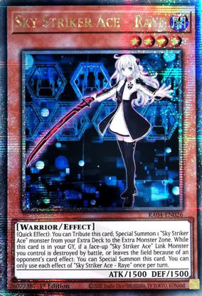 Sky Striker Ace - Raye - RA04-EN026-QCR - (V.5 - Quarter Century Secret Rare) 1st Edition
