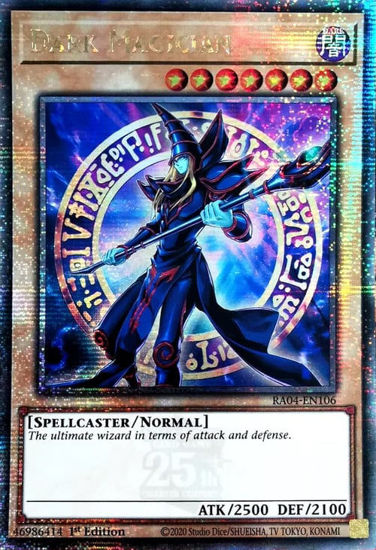 Dark Magician - RA04-EN106-QCR - (V.5 - Quarter Century Secret Rare) 1st Edition
