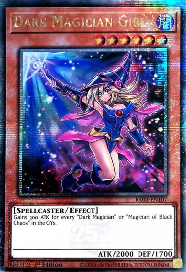 Dark Magician Girl - RA04-EN107-QCR - (V.5 - Quarter Century Secret Rare) 1st Edition