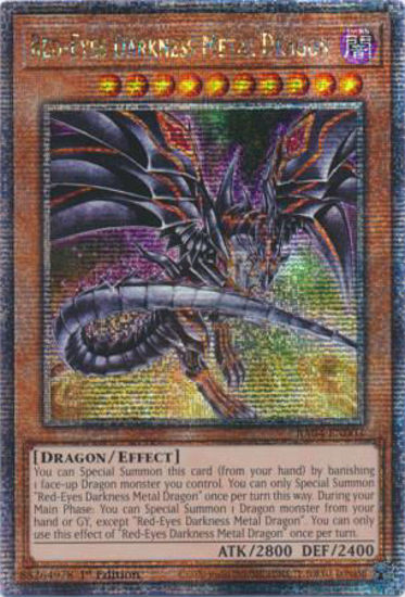 Red-Eyes Darkness Metal Dragon - RA04-EN003-QCR - (V.5 - Quarter Century Secret Rare) 1st Edition