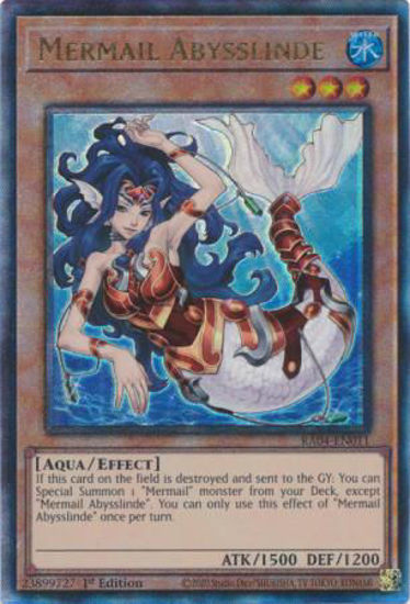 Mermail Abysslinde - RA04-EN011-QCR - (V.5 - Quarter Century Secret Rare) 1st Edition
