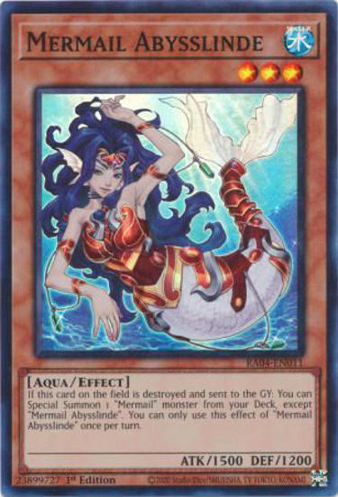 Mermail Abysslinde - RA04-EN011-SR - (V.1 - Super Rare) 1st Edition