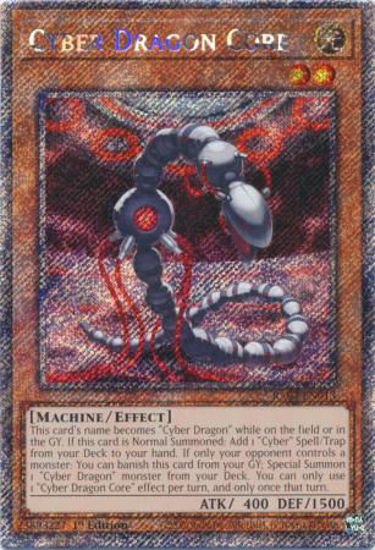 Cyber Dragon Core - RA04-EN013-PSR - (V.4 - Platinum Secret Rare) 1st Edition