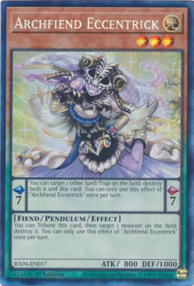 Archfiend Eccentrick - RA04-EN017-CR - (V.6 - Collector's Rare) 1st Edition
