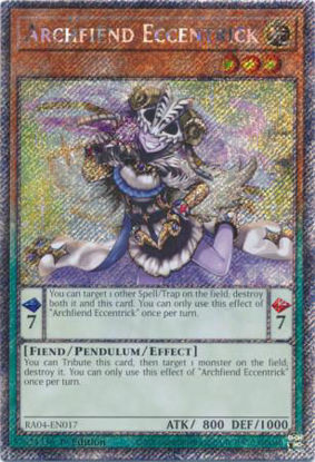 Archfiend Eccentrick - RA04-EN017-PSR - (V.4 - Platinum Secret Rare) 1st Edition
