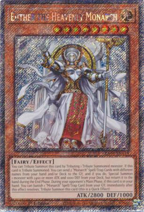 Ehther the Heavenly Monarch - RA04-EN018-PSR - (V.4 - Platinum Secret Rare) 1st Edition