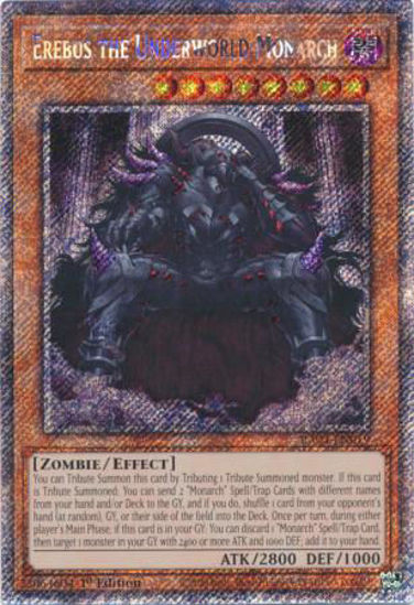 Erebus the Underworld Monarch - RA04-EN019-PSR - (V.4 - Platinum Secret Rare) 1st Edition