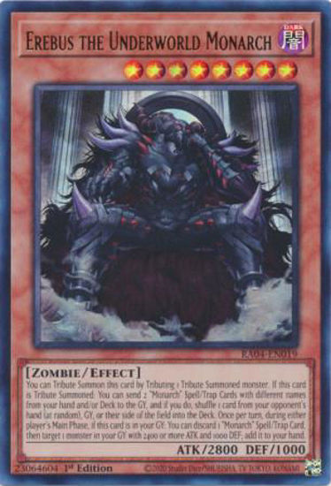 Erebus the Underworld Monarch - RA04-EN019-UR - (V.2 - Ultra Rare) 1st Edition