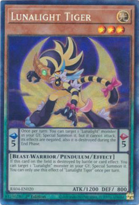 Lunalight Tiger - RA04-EN020-CR - (V.6 - Collector's Rare) 1st Edition