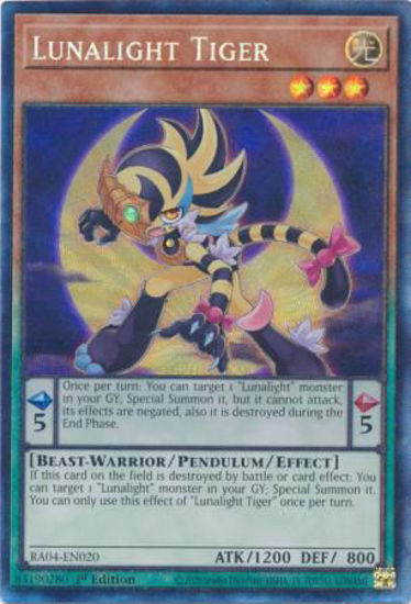 Lunalight Tiger - RA04-EN020-CR - (V.6 - Collector's Rare) 1st Edition