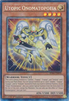 Utopic Onomatopoeia - RA04-EN028-CR - (V.6 - Collector's Rare) 1st Edition