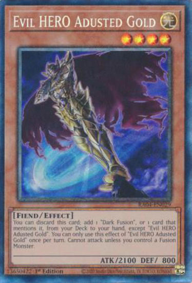 Evil HERO Adusted Gold - RA04-EN029-CR - (V.6 - Collector's Rare) 1st Edition