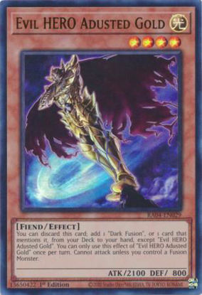 Evil HERO Adusted Gold - RA04-EN029-UR - (V.2 - Ultra Rare) 1st Edition