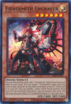 Fiendsmith Engraver - RA04-EN049-SR - (V.1 - Super Rare) 1st Edition
