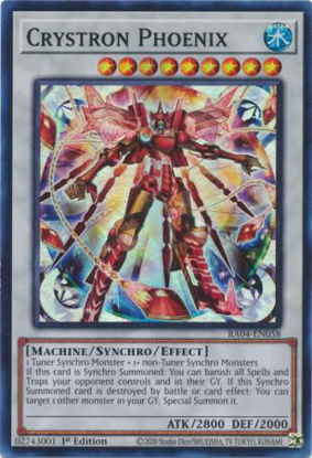 Crystron Phoenix - RA04-EN058-SR - (V.1 - Super Rare) 1st Edition