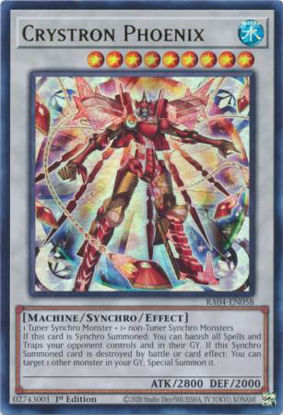 Crystron Phoenix - RA04-EN058-UR - (V.2 - Ultra Rare) 1st Edition