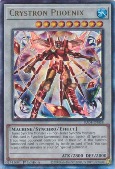 Crystron Phoenix - RA04-EN058-UTR - (V.7 - Ultimate Rare) 1st Edition