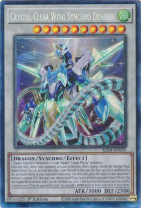 Crystal Clear Wing Synchro Dragon - RA04-EN059-CR - (V.6 - Collector's Rare) 1st Edition