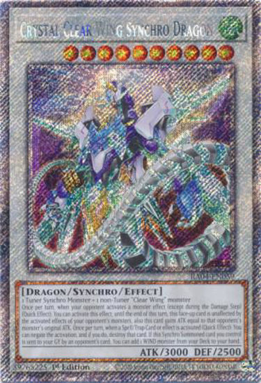 Crystal Clear Wing Synchro Dragon - RA04-EN059-SCR - (V.3 - Secret Rare) 1st Edition