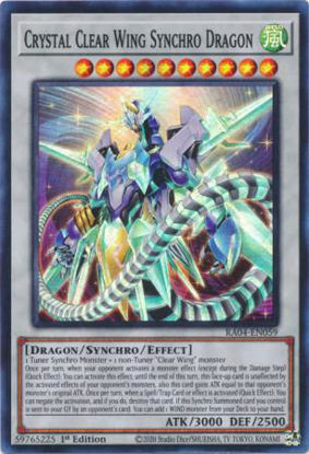 Crystal Clear Wing Synchro Dragon - RA04-EN059-SR - (V.1 - Super Rare) 1st Edition