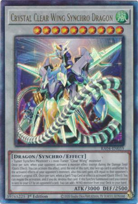 Crystal Clear Wing Synchro Dragon - RA04-EN059-UTR - (V.7 - Ultimate Rare) 1st Edition