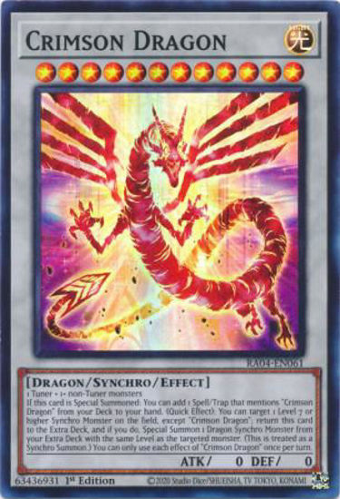 Crimson Dragon - RA04-EN061-SR - (V.1 - Super Rare) 1st Edition