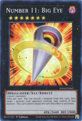 Number 11: Big Eye - RA04-EN062-SR - (V.1 - Super Rare) 1st Edition