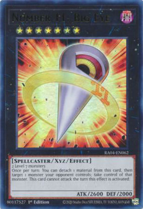 Number 11: Big Eye - RA04-EN062-UR - (V.2 - Ultra Rare) 1st Edition