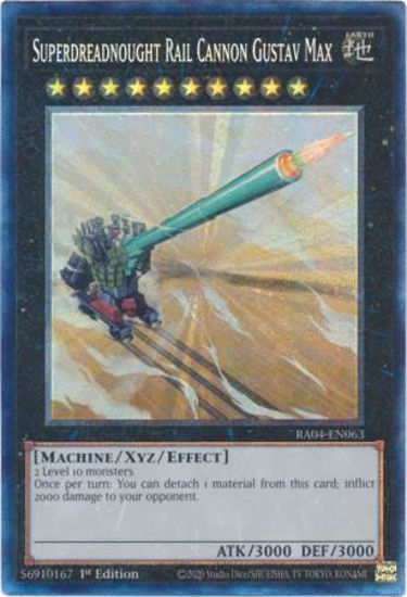 Superdreadnought Rail Cannon Gustav Max - RA04-EN063-CR - (V.6 - Collector's Rare) 1st Edition