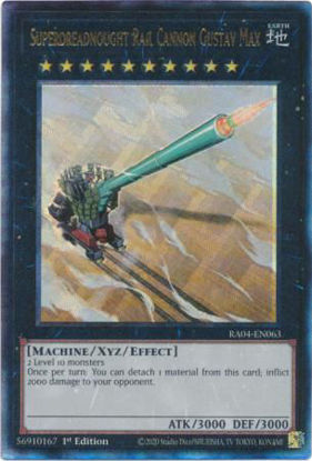 Superdreadnought Rail Cannon Gustav Max - RA04-EN063-UTR - (V.7 - Ultimate Rare) 1st Edition