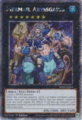 Mermail Abyssgaios - RA04-EN065-PSR - (V.4 - Platinum Secret Rare) 1st Edition