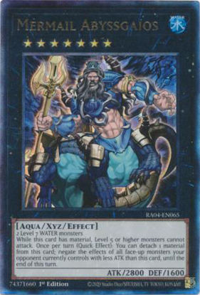Mermail Abyssgaios - RA04-EN065-QCR - (V.5 - Quarter Century Secret Rare) 1st Edition